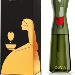 FLAIROSOL OLIVIA Oil Sprayer for Cooking, 200ml Glass Olive Oil Sprayer, Continuous Cooking Spray with Portion Control, Oil Dispenser for Kitchen, Air Fryer, Salad, BBQ (Green Bottle, Gold Print)